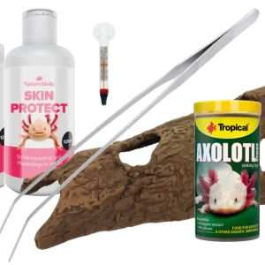 Axolotl Starter-Set: Hautschutz, Höhle & Futter Markenprodukt